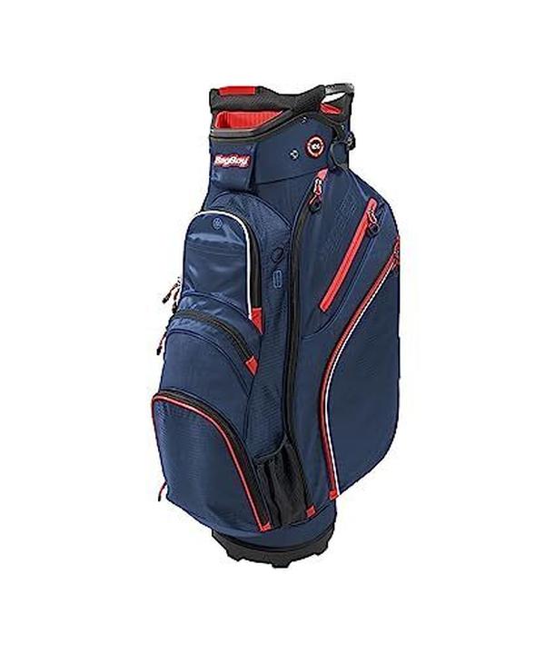 Picture of BagBoy BB38025 Chiller Cart Zip Bag - Navy & Red - White