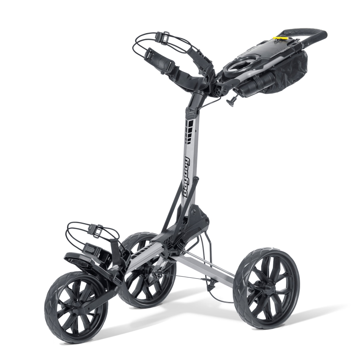 Picture of BagBoy BB71540 Slimfold Auto-Open Push Cart - Silver & Black