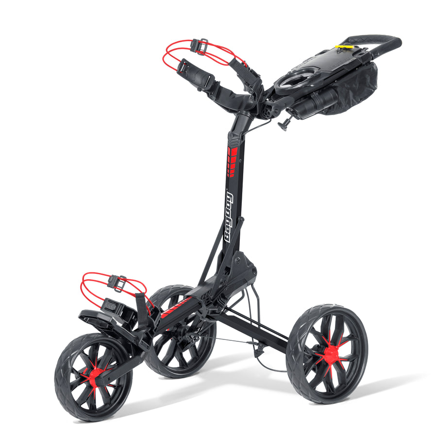 Picture of BagBoy BB71541 Slimfold Auto-Open Push Cart - Black & Red