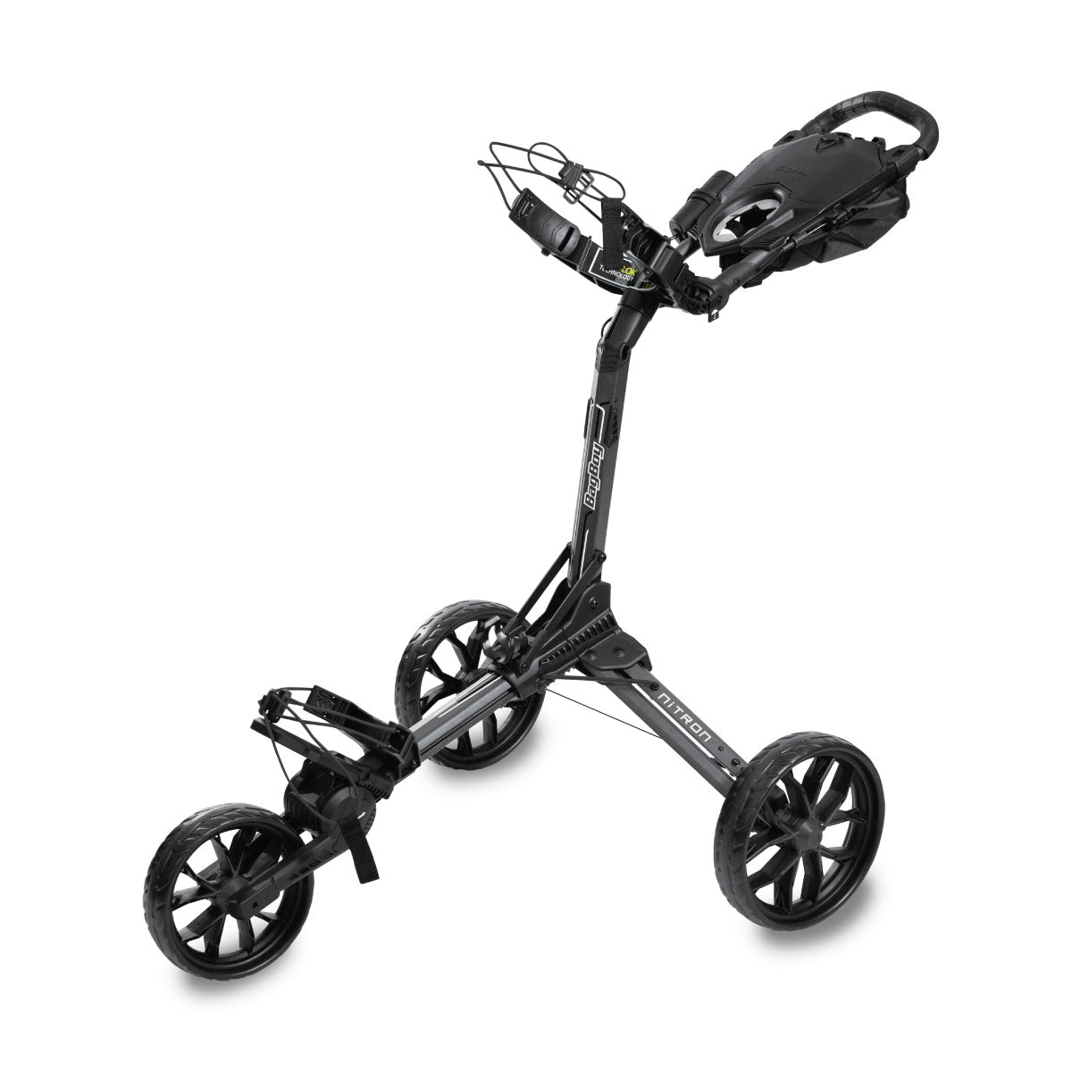Picture of BagBoy BB72011 Nitron Auto-Open Push Cart - Graphite & Charcoal