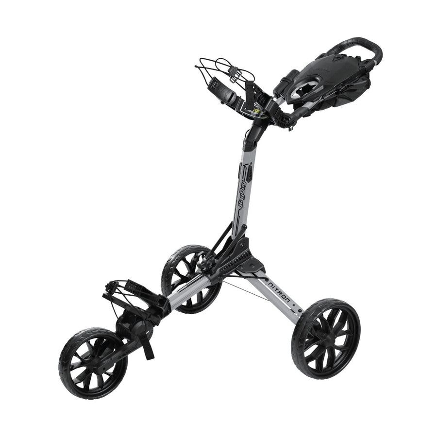 Picture of BagBoy BB72012 Nitron Auto-Open Push Cart - Silver & Black