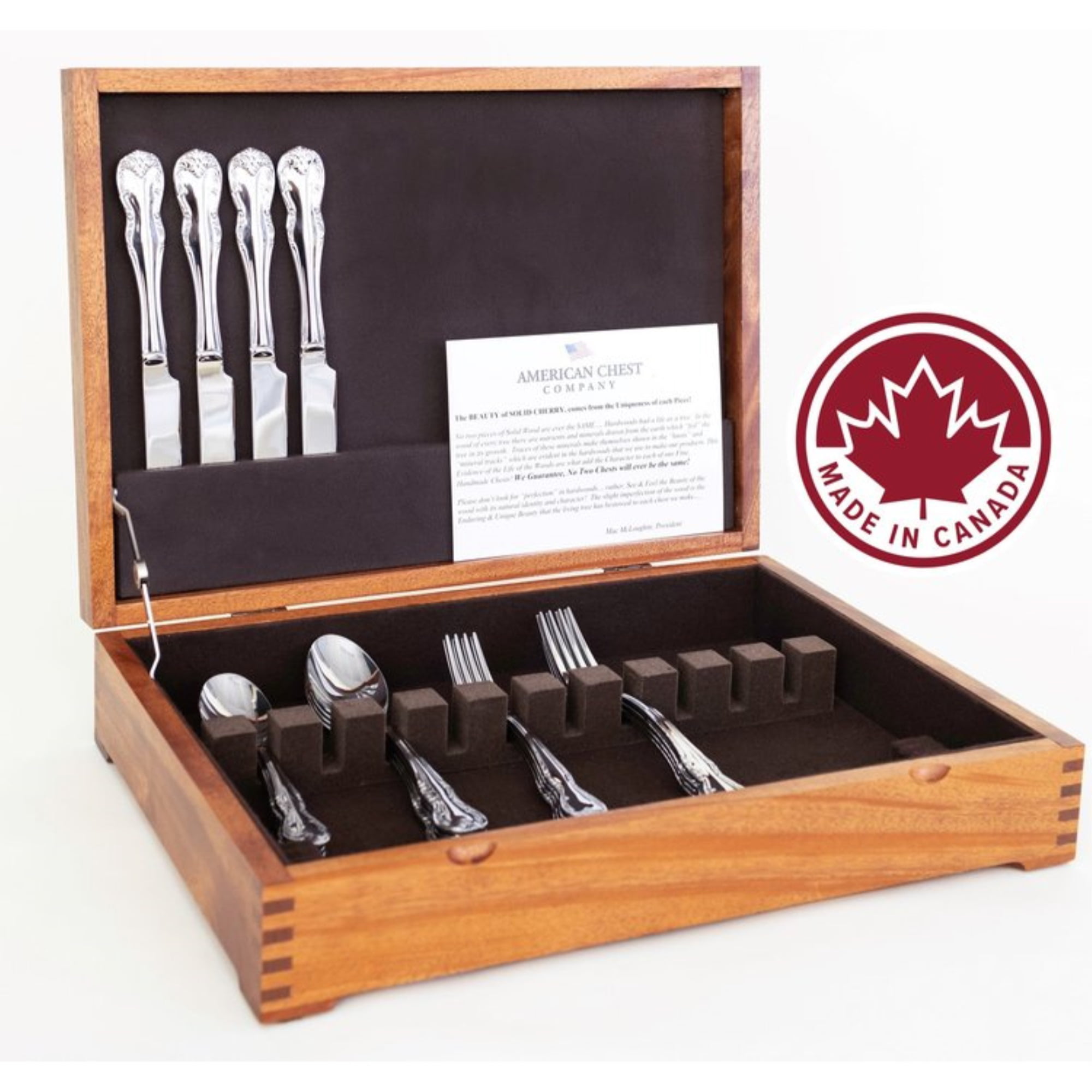 Picture of American Chest FCan2 Canadian Exotic Sapele Flatware Chest&#44; Natural