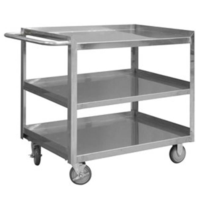 Picture of Durham SRSC1624363FLD5PU 35 in. Stainless 3 Shelves Stock Cart - 1200 lbs