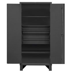 78 in. 12 Gauge Cabinets with Drawers, Gray - 6850 lbs