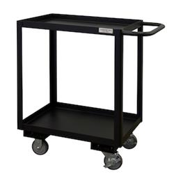 RSC-182433-2-4PU-08T 33 in. Rolling Service Cart, Black - 1200 lbs