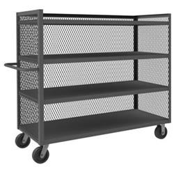 56 in. 3 Sided Mesh Truck, Gray - 3000 lbs