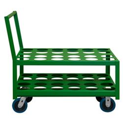 38 in. Medical Cylinder Cart, Gray - 1400 lbs
