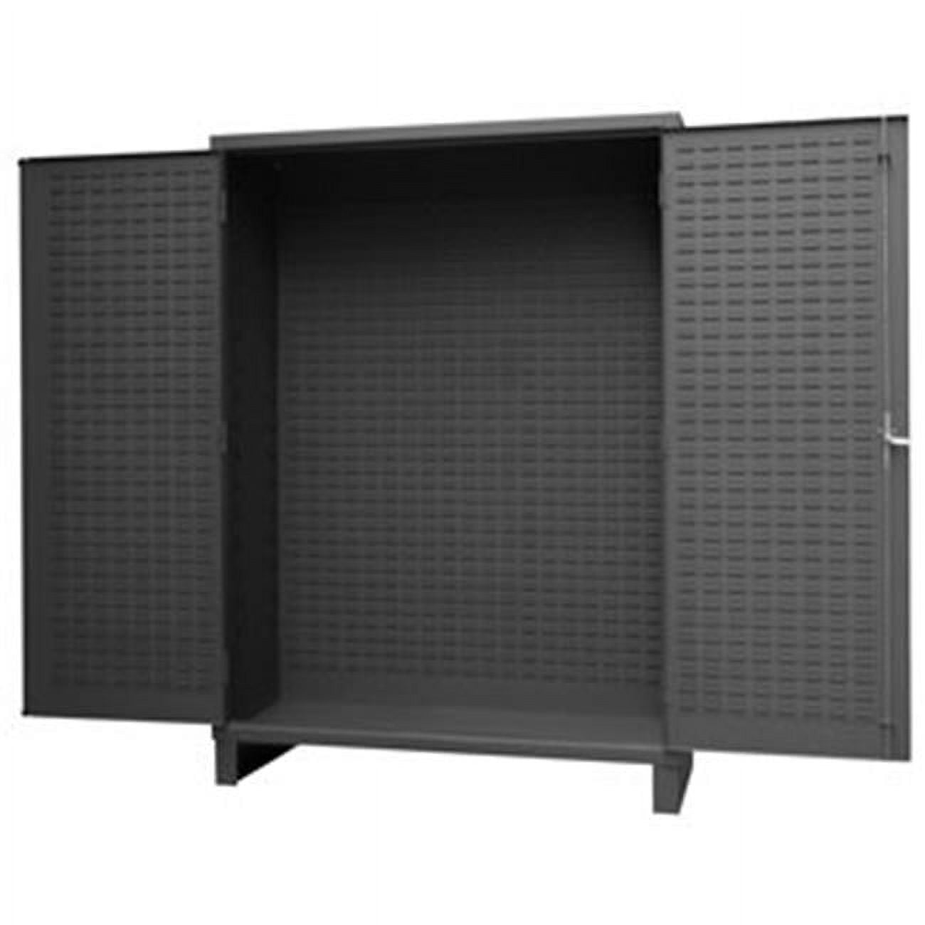 84 in. 14 Gauge Steel Empty Cabinet with Flush Door, Gray