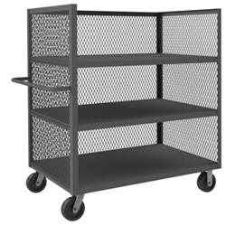 56 in. 3 Sided Mesh Truck, Gray - 3000 lbs