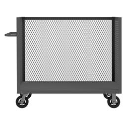 43 in. 3 Sided Mesh Truck, Gray - 2000 lbs
