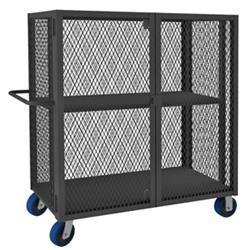 56 in. Security Mesh Trucks with Adjustable Shelves, Gray - 2000 lbs