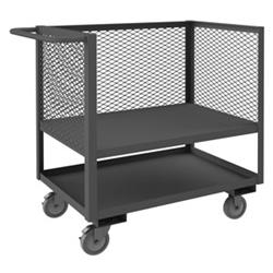 40 in. 3 Sided Mesh Trucks, Gray - 1200 lbs