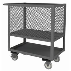 40 in. 4 Sided Mesh Low Deck Truck, Gray - 1200 lbs