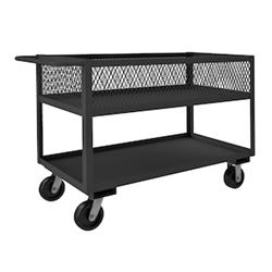 37 in. Rolling Service Cart, Gray - 3600 lbs