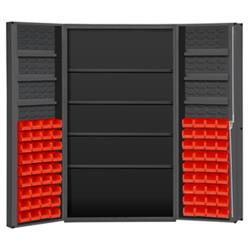 72 in. Cabinets with Hook-On-Bins & Adjustable Shelves