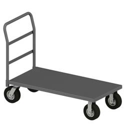 39 in. Platform Trucks with Semi-Pneumatic Casters, Gray