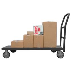 EPT24725PU95 35 in. Platform Trucks with Polyurethane Casters, Gray - 1400 lbs