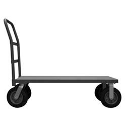 41 in. Platform Trucks with Semi-Pneumatic Casters, Gray - 1500 lbs