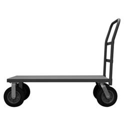 38 in. Platform Trucks with Semi-Pneumatic Casters, Gray - 1500 lbs