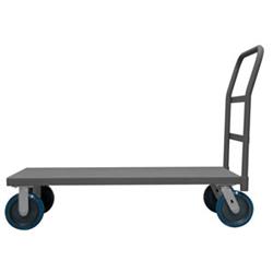 39 in. Platform Trucks with Polyurethane Casters, Gray - 3600 lbs