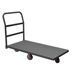 13 in. Platform Trucks with Polyurethane Casters, Gray - 1400 lbs