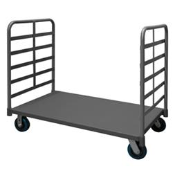 9 in. Platform Trucks with Polyurethane Casters, Gray - 3600 lbs
