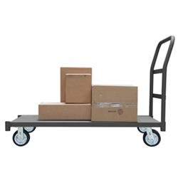 EPT4S30606MR95 37 in. Platform Trucks with Mold-On Rubber Casters, Gray - 2000 lbs