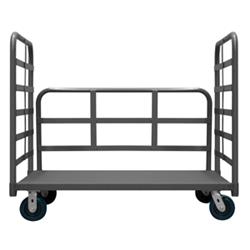 9 in. Platform Trucks with Polyurethane Casters, Gray - 3600 lbs