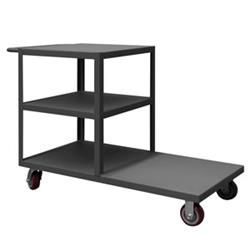 37 in. Multi-Level Platform Trucks, Gray - 1200 lbs