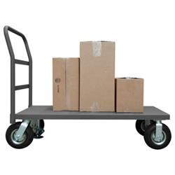 39 in. Platform Trucks with Pneumatic Casters, Gray - 1200 lbs