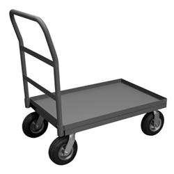 41 in. Platform Trucks with Pneumatic Casters, Gray - 1200 lbs