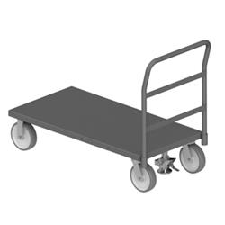 39 in. Platform Trucks with Polyurethane Casters, Gray - 3600 lbs