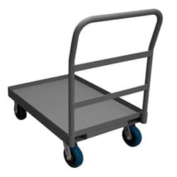 38 in. Platform Trucks with Polyurethane Casters, Gray - 3600 lbs