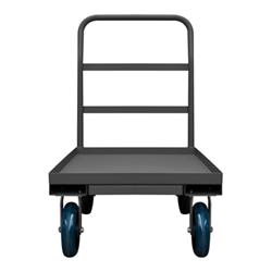 40 in. Platform Trucks with Polyurethane Casters, Gray - 3600 lbs