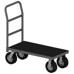 39 in. Platform Trucks with Semi-Pneumatic Casters, Gray - 1200 lbs
