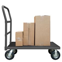 39 in. Platform Trucks with Pneumatic Casters, Gray - 1200 lbs