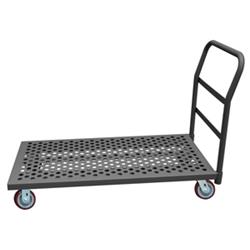 37 in. Platform Trucks with Polyurethane Casters, Gray - 1400 lbs