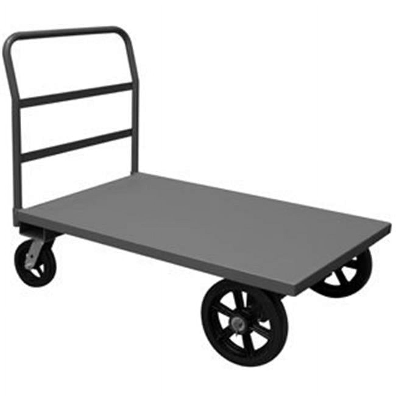 Picture of Durham PT30488-12MR95 14 in. Platform Trucks with Mold-On Rubber Casters, Gray - 3000 lbs