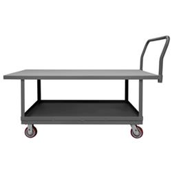 26 in. Platform Trucks with Polyurethane Casters, Gray - 1400 lbs -  GourmetGalley, GO2216852