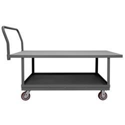 26 in. Platform Trucks with Polyurethane Casters, Gray - 1400 lbs -  GourmetGalley, GO2206241