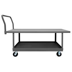 26 in. Platform Trucks with Phenolic Casters, Gray - 2000 lbs