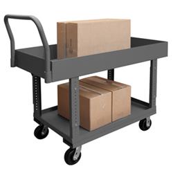 31 in. Platform Trucks with Phenolic Casters, Gray - 2000 lbs