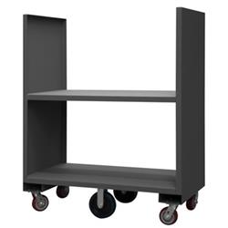 2SPT12G244825-8PU95 61 in. 2 Sided Solid Trucks, Gray - 2000 lbs