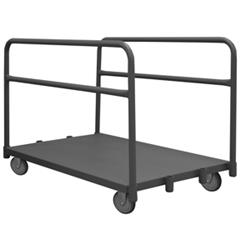35 in. Platform Trucks with Polyurethane Casters, Gray - 1400 lbs