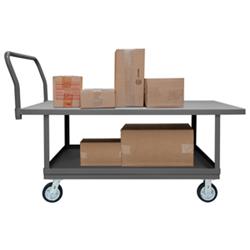 WHPT30606MR95 27 in. Platform Trucks with Mold-On Rubber Casters, Gray - 2000 lbs