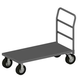 39 in. Platform Trucks with Semi-Pneumatic Casters, Gray - 2400 lbs