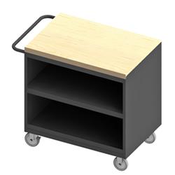 37 in. 14 Gauge Mobile Bench Cabinets, Gray