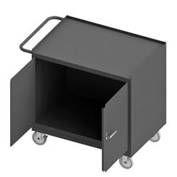 36 in. 14 Gauge Mobile Bench Cabinets, Gray