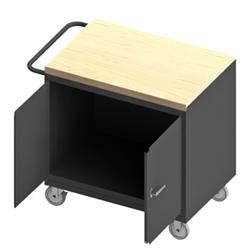 37 in. 14 Gauge Mobile Bench Cabinets, Gray