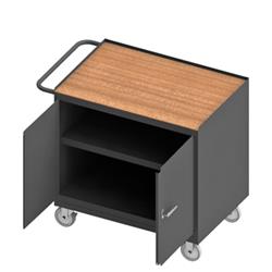 36 in. 14 Gauge Mobile Bench Cabinets, Gray